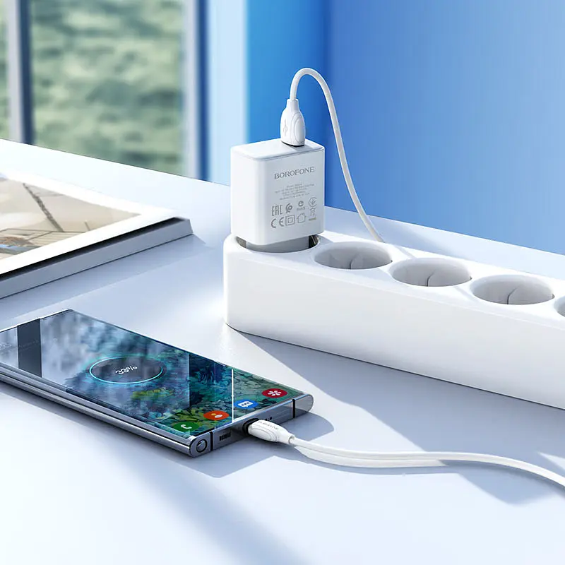 МЗП Borofone BA66A QC3.0 (1USB-A) White - фото 5