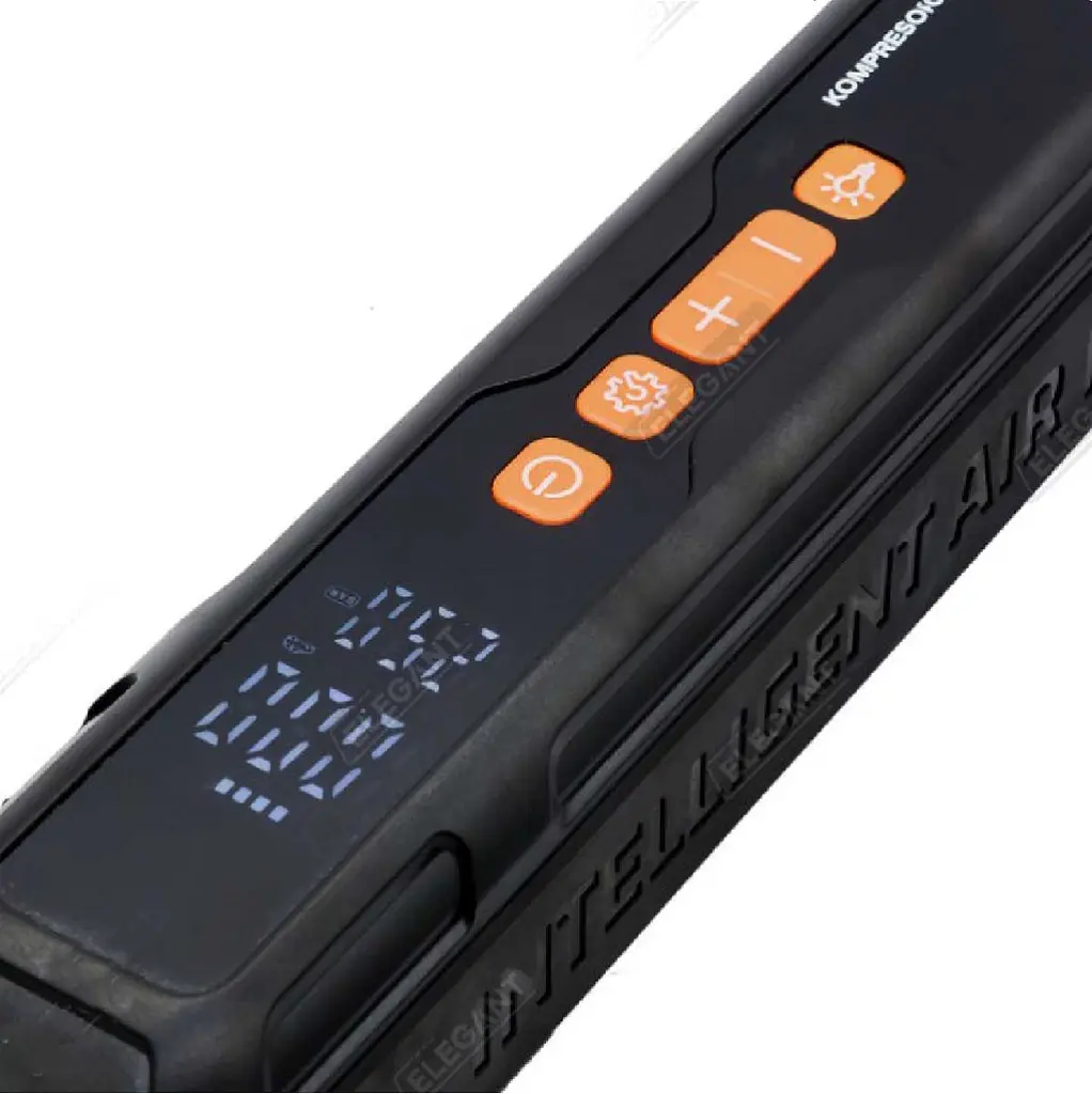 Автомобільний компресор Бездротовий Force PLUS Повербанк 12V 6000 mAh 10Атм 4-режиму LED USB 5V-2.4A (EL100 015) - фото 4