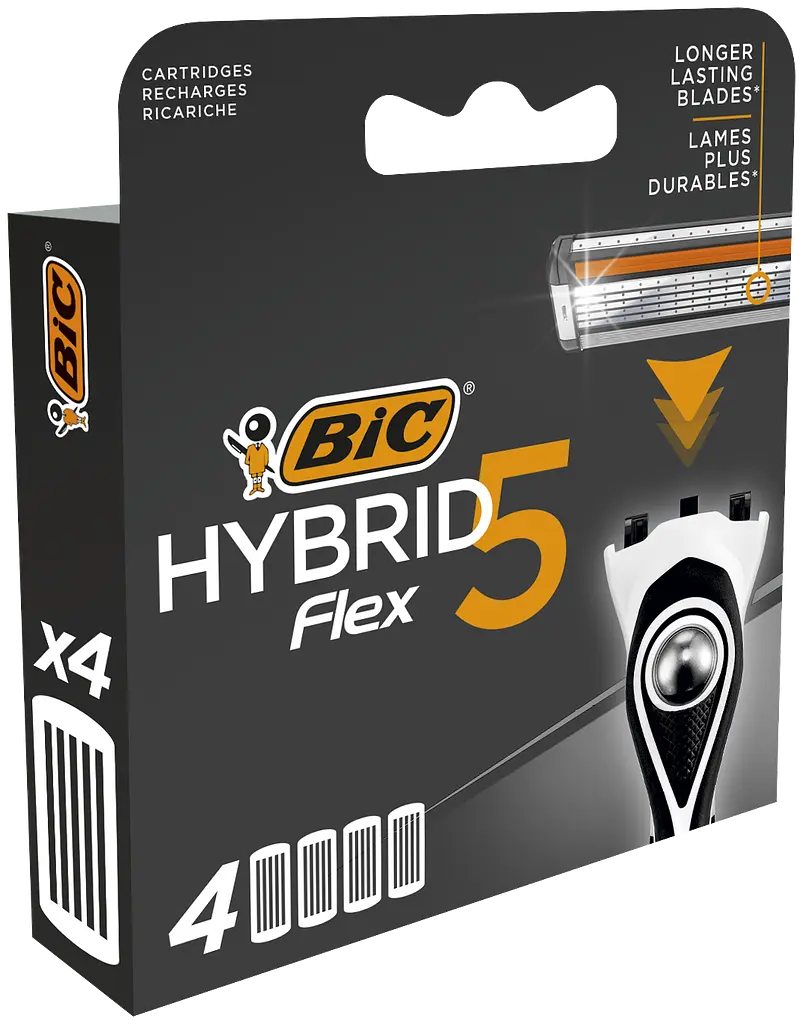 Сменные картриджи для бритья BIC Hybrid 5 Flex, 4 шт. - фото 2