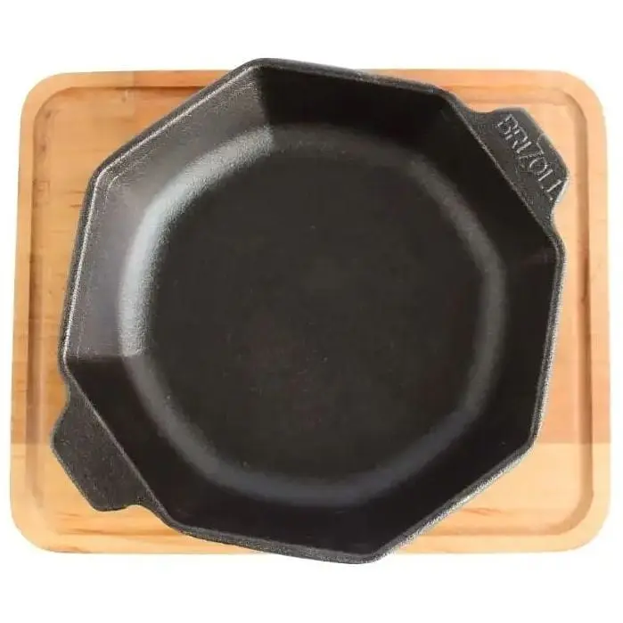 Cковорода Brizoll Horeca чавунна восьмикутна з підставкою 14х2.5 см (H8-1425-D) - фото 2