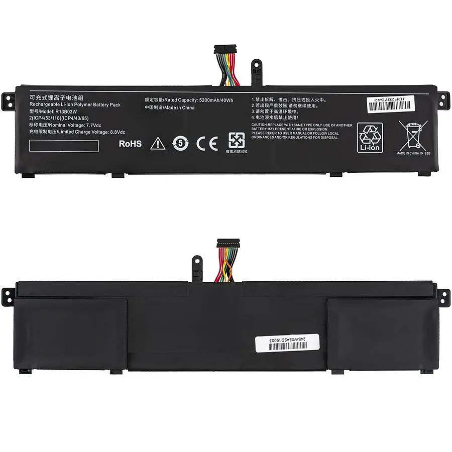 Батарея для ноутбука Xiaomi R13B03W (RedmiBook 13) 7.7V 5200mAh 40Wh Чорний - фото 2