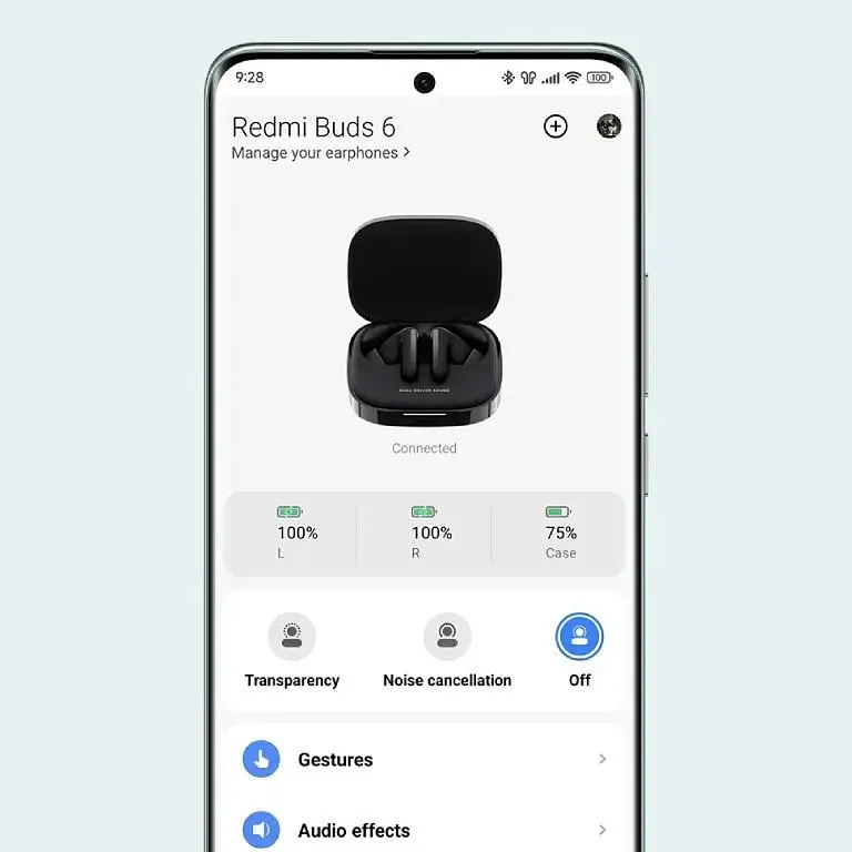 Навушники бездротові Redmi Buds 6 (BHR9251GL) Night Black - чорні - фото 7