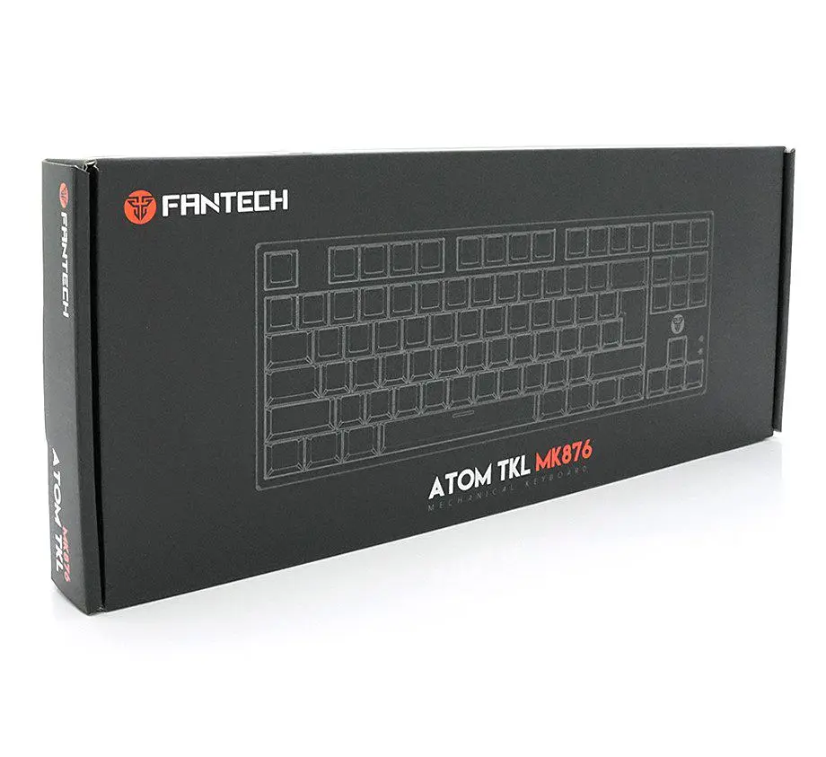 Клавіатура механічна ігрова з підсвічуванням Fantech ATOM MK-876 red switch, Eng, Black - фото 4