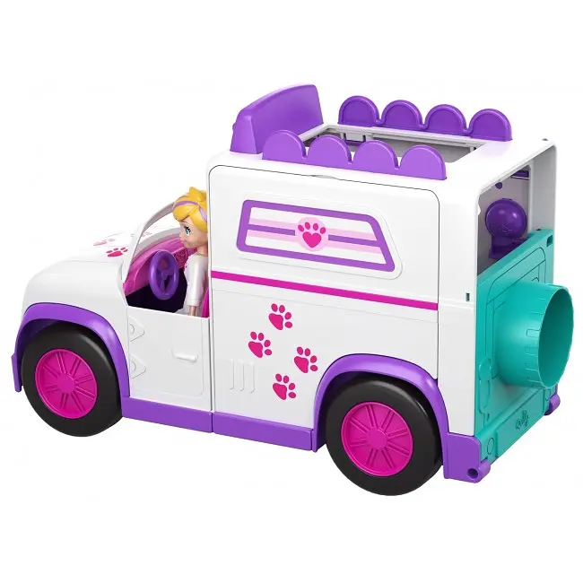 Трейлер набір Polly Pocket Мобільний салон для тварин (GFR04) - фото 3