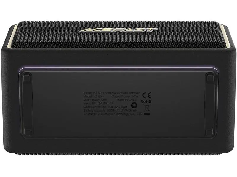 Портативна колонка Acefast K3 Max Black (6974316285038) - фото 4