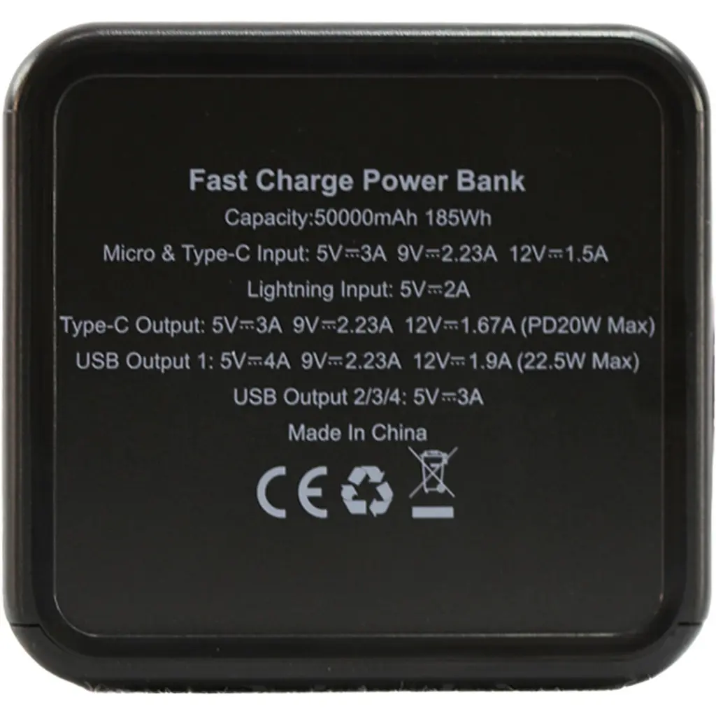 Повербанк TheGeneral Diran 50000 mAh черный (40012319-01) - фото 4