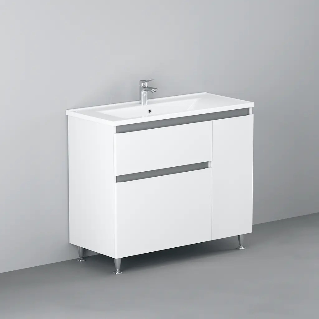 Тумба підлогова AM.PM X - Joy 100 см правостороння з умивальником (M85-FSR10036-WC10036WG38) - фото 2