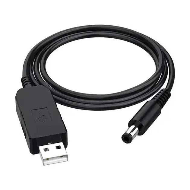 Кабель перетворювач напруги з USB 5V на DC 9V (5.5/2.1mm) 0.8м для модемів Wi-Fi роутерів хабів світильників від Power Bank UKC 9в - фото 2