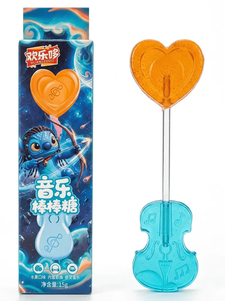 Льодяник Huanledubou Audio Lollipop Disney Stitch 15г - фото 2