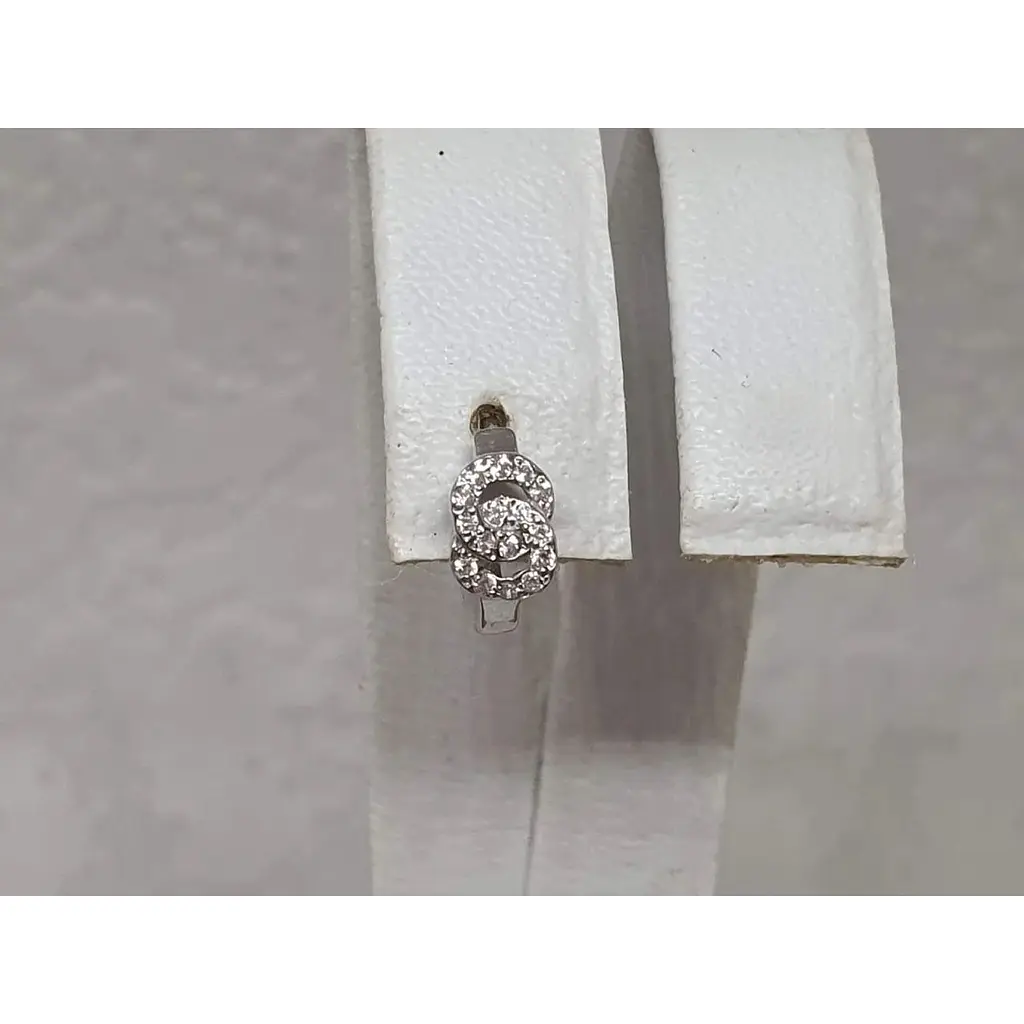 Срібна моносережка Vegas з фіанітами. 20100/1Р - фото 4