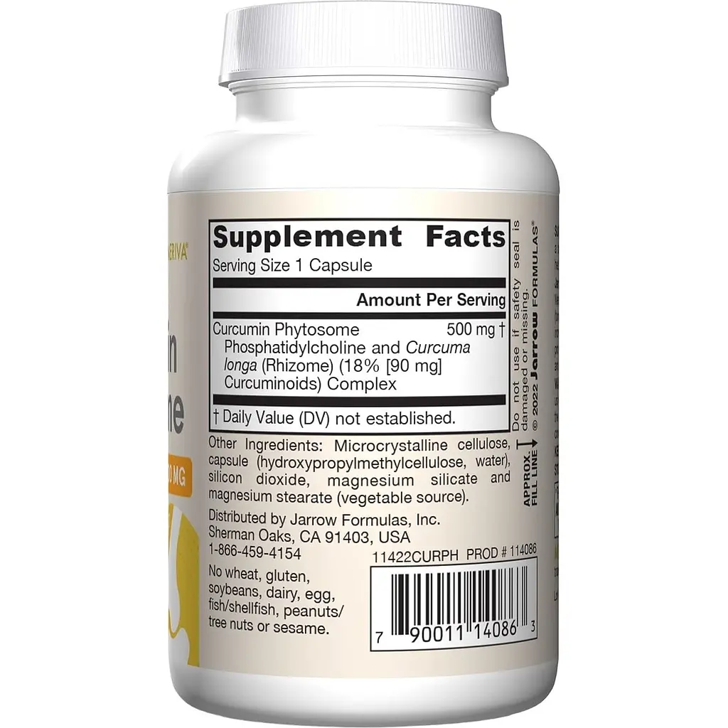 Фітосоми куркуміну Jarrow Formulas Curcumin Phytosome Meriva 500 мг 60 капсул  - фото 2