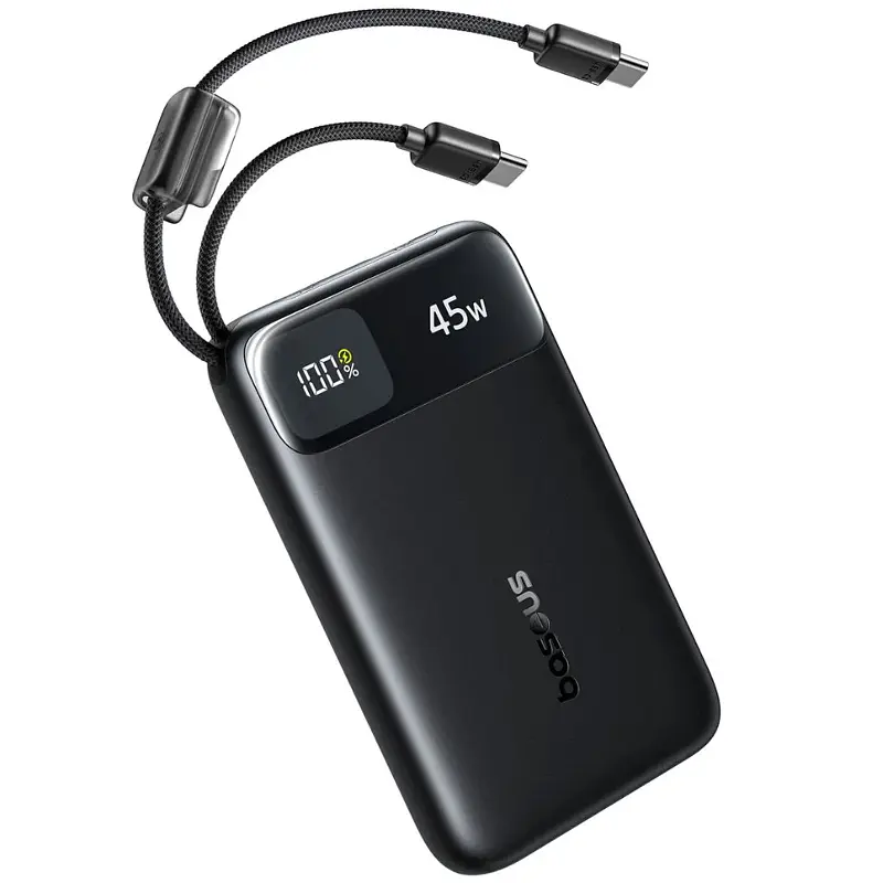Портативний ЗП Power Bank Baseus EnerFill FC11 PD45W with cables 10000 mAh (E00310) Cosmic Black - фото 2