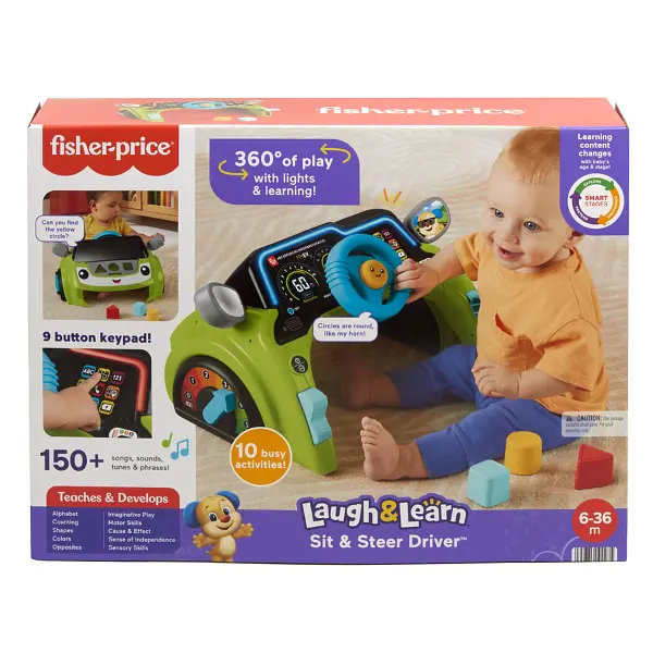 Интерактивный руль Fisher-Price Маленький водитель с технологией Smart Stages - фото 4