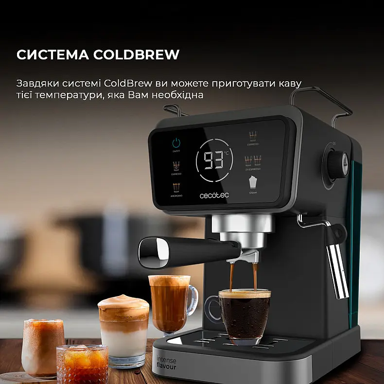 Кавоварка ріжкова Cecotec Power Espresso 20 ColdBrew Touch (CCTC-00269) - фото 3