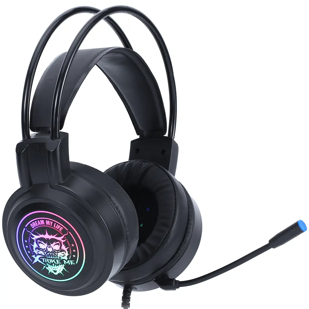 Ігрова гарнітура XTRIKE ME GH-516, USB7.1, статичне RGB, кабель 2м, чорна - фото 4
