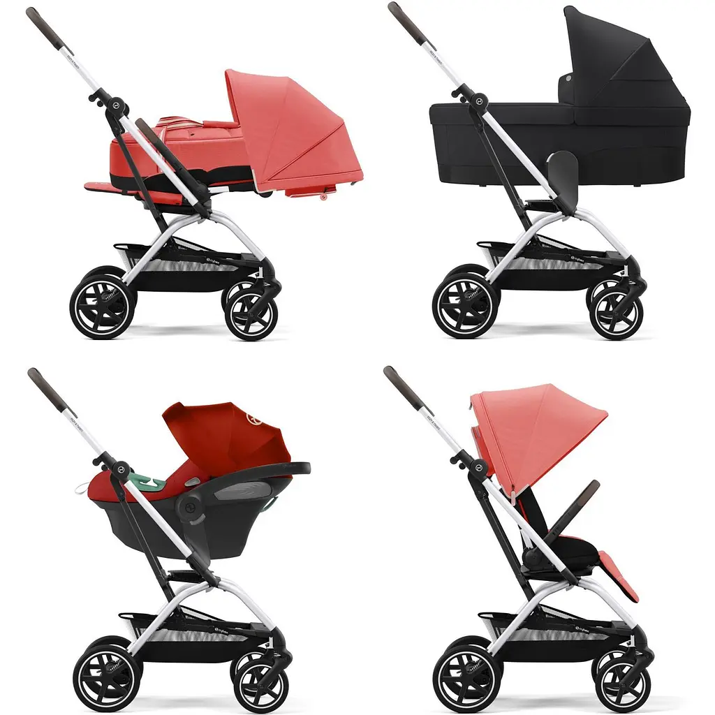 Прогулянкова коляска Cybex Eezy S Twist+ 2 SLV Hibiscus Red, коралова (522001127) - фото 4
