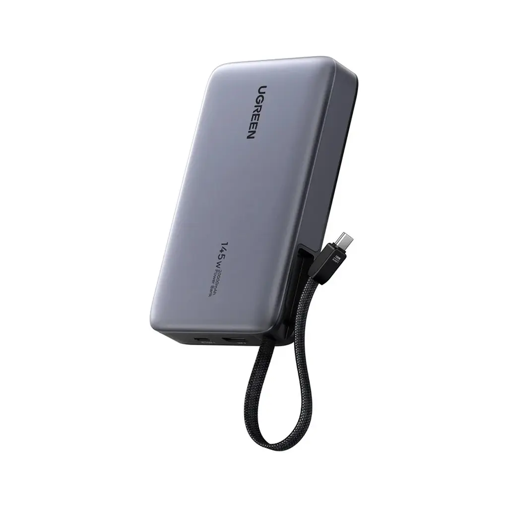 Батарея універсальна Ugreen 20000 mAh 145W Fast Charging Cable Space gray (U_55992B) - фото 3