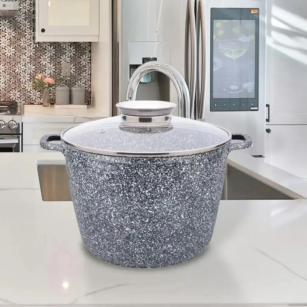 Каструля Gusto покриття Ceramic Snow 5.5 л (GT-2604-26) - фото 2