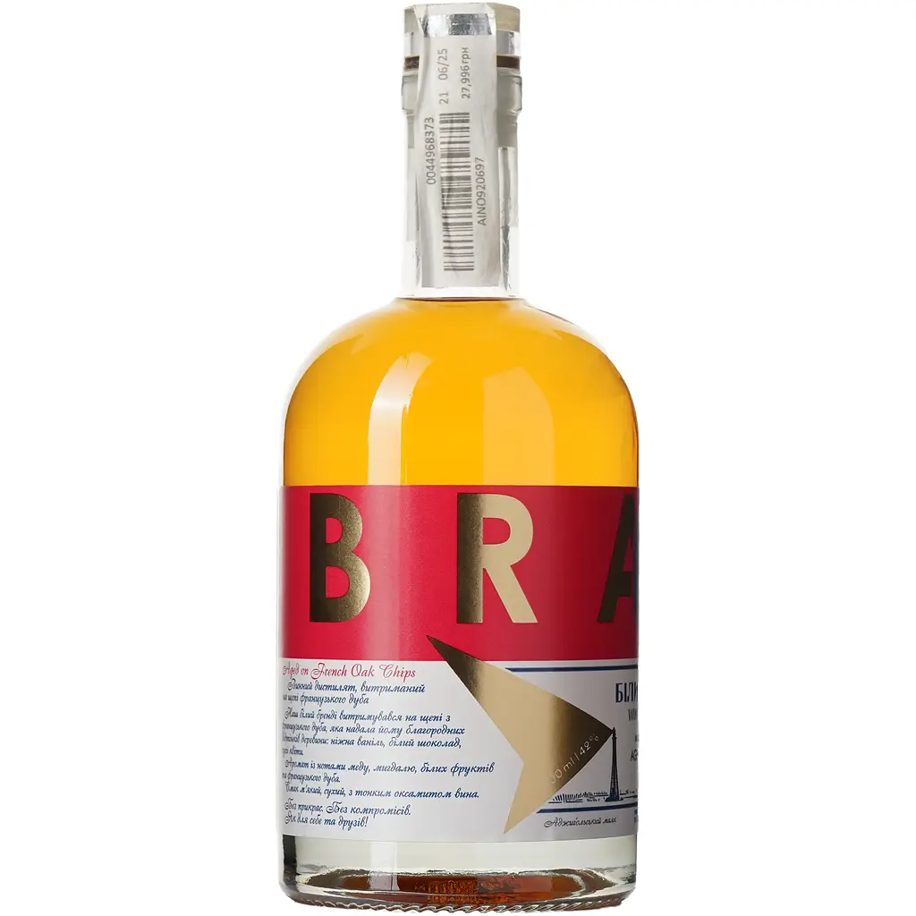 Виний дистилят Дрофа&Люди Білий Бренді Aged on French Oak Chips 42% 0.5 л  - фото 5