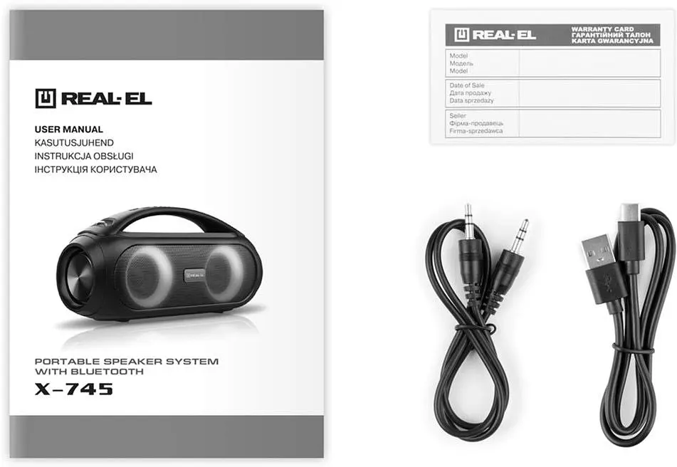 Портативна акустика REAL-EL X-745 Black [82787] - фото 9