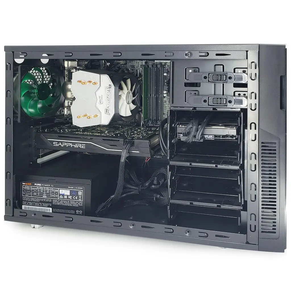 Комп'ютер KorobPC (Asus Z270M/i7-7700K/16/256SSD/3Tb/BQ500W/Nanoxia/RX580-8Gb) - Tower Б/В - фото 6