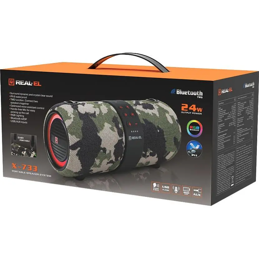 Портативна акустика Real-EL X-733 Camo (EL121600020) - фото 11