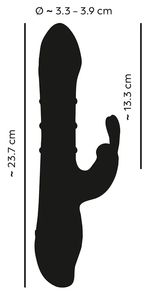 Вібратор-кролик You2Toys Double Bunny 23.7 см (червоний) - фото 14