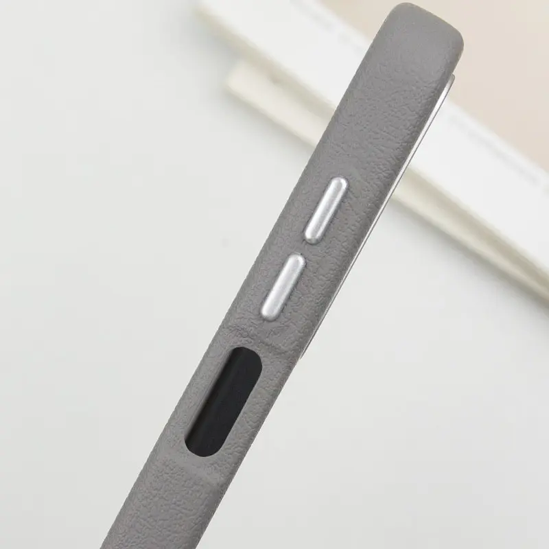 Кожаный чехол Leather Case Metal Buttons для Samsung Galaxy A15 4G/5G / M15 5G Titanium Gray - фото 5