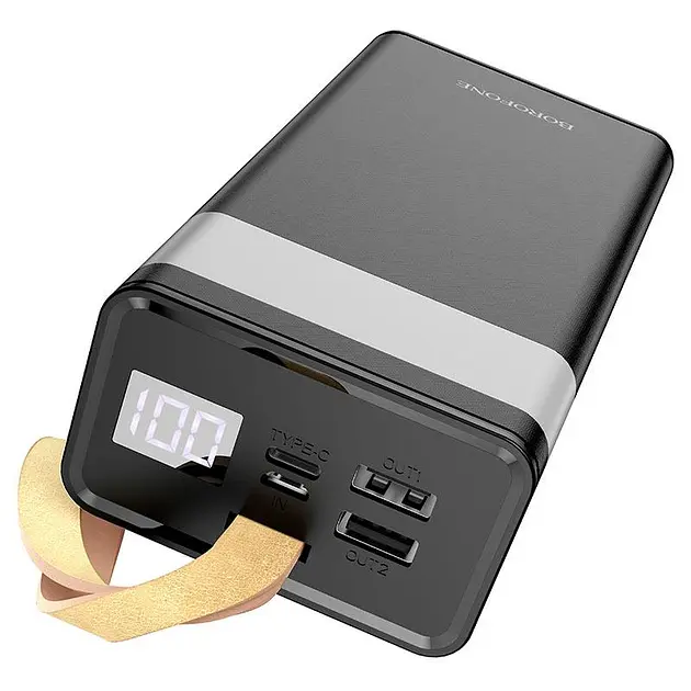 Универсальная мобильная батарея Power Bank Borofone BJ18A 30000mAh (Черный) - фото 3