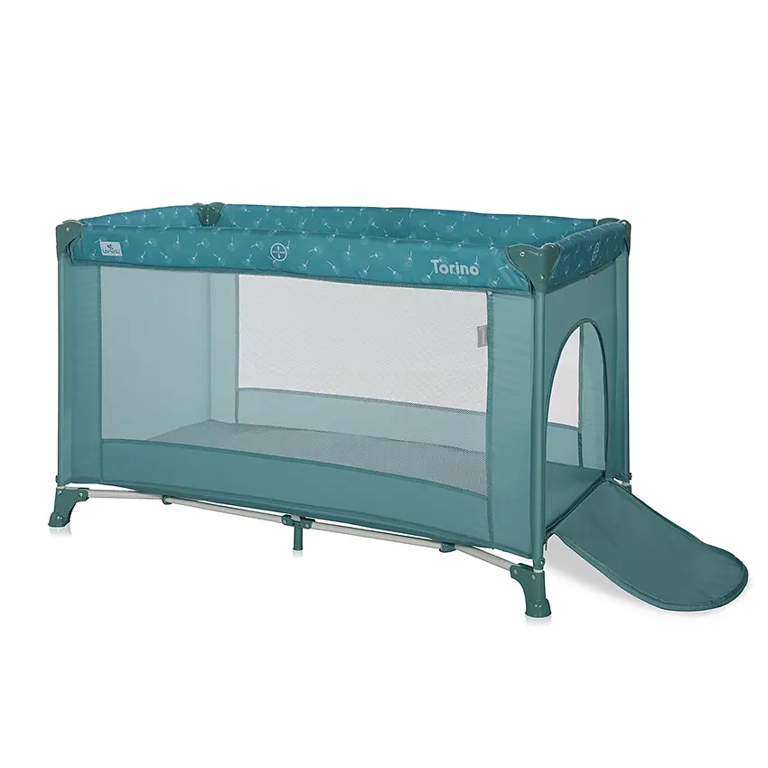 Игровой детский манеж от рождения до 3-х лет Torino 1 Layer Arctic Floral Lorelli Голубой - фото 3