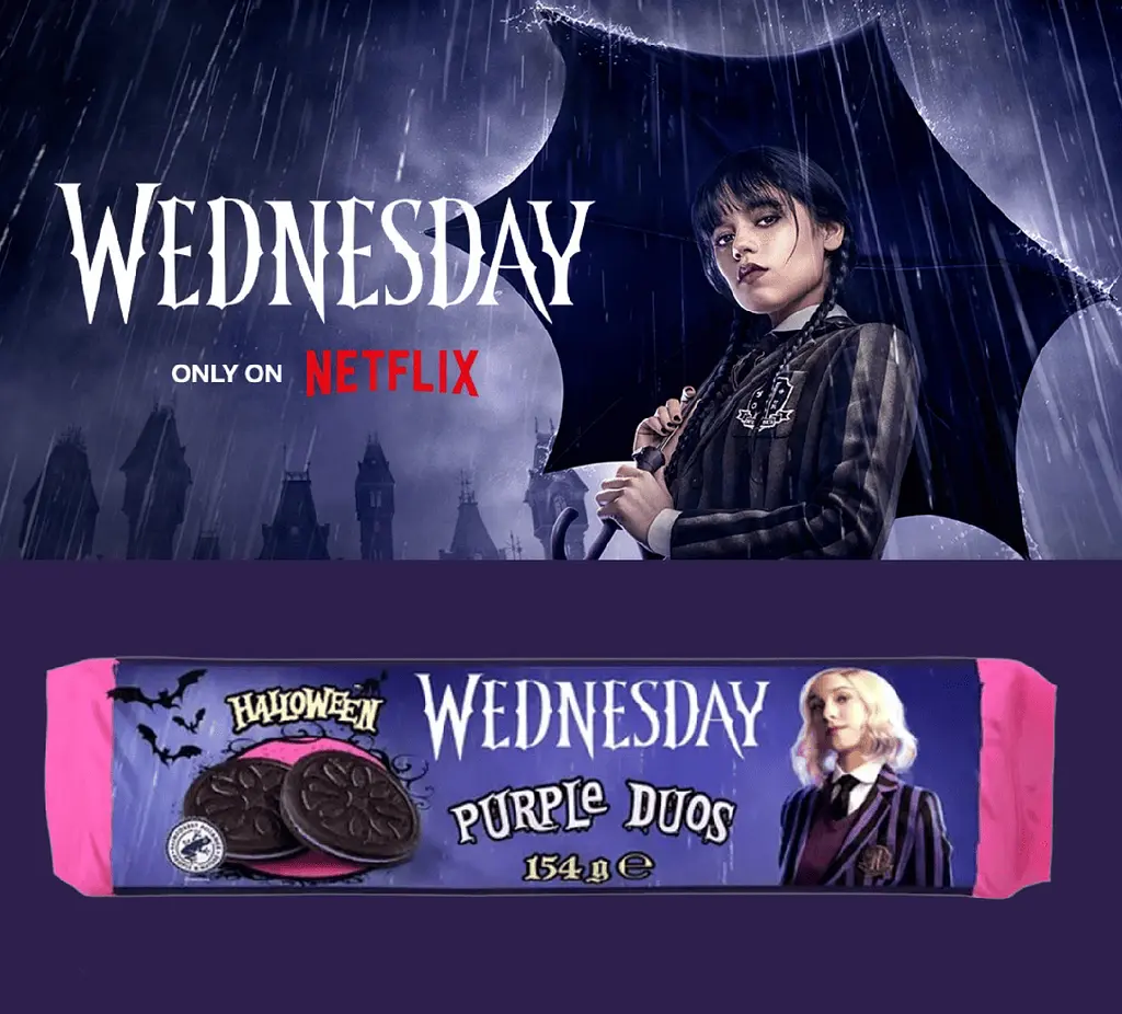 Печиво Halloween Wednesday Purple Duos 154г - фото 3