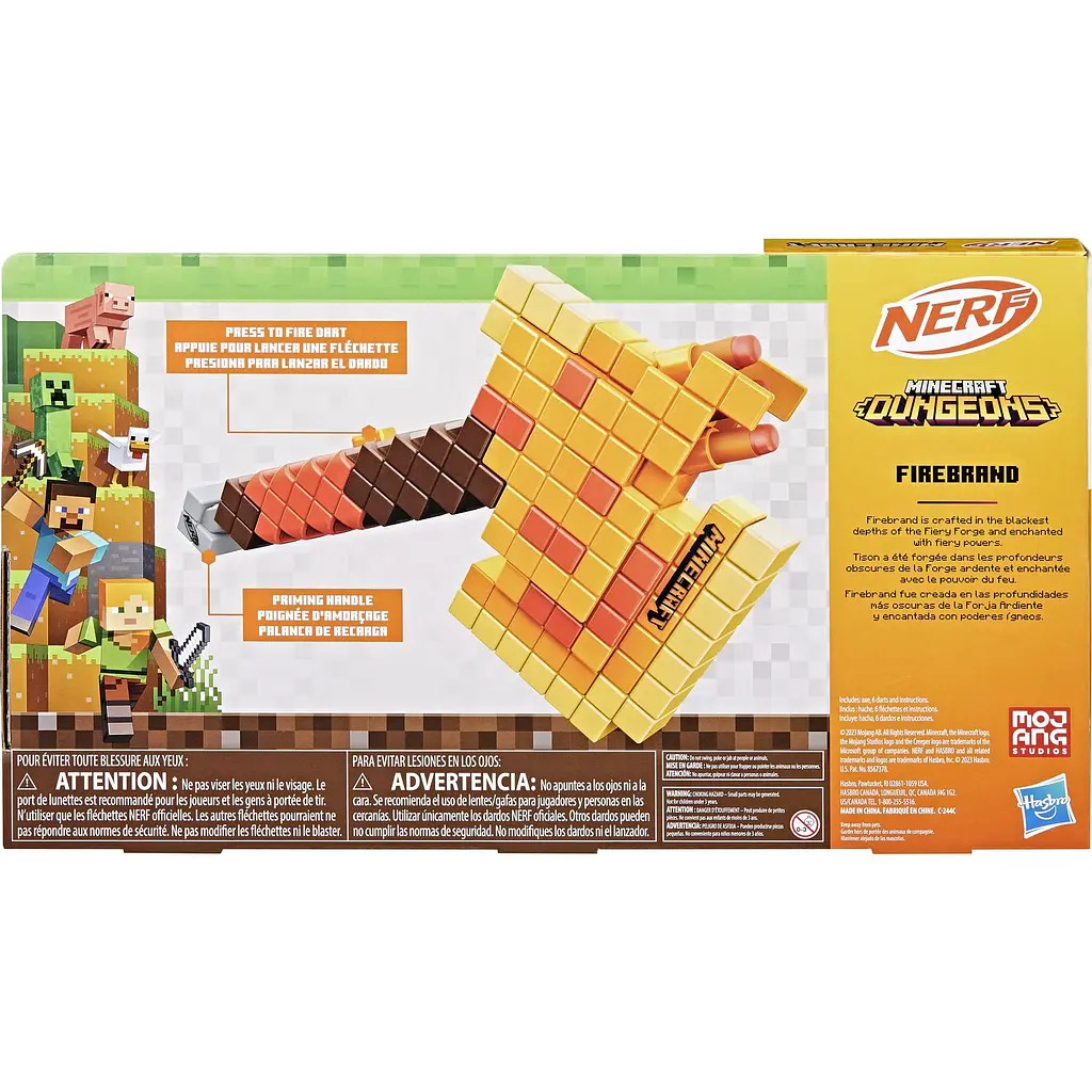 Бластер-топор Hasbro Nerf Minecraft Firebrand Dart-Blasting Axe (F8953) - фото 4