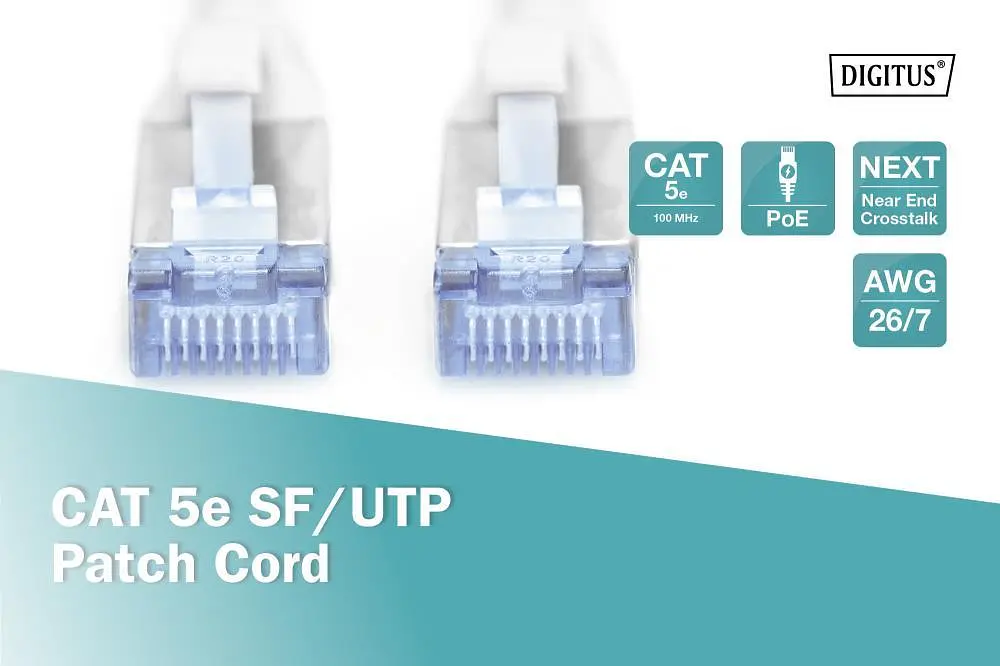 Патч-корд Assmann CAT 5e SF-UTP, Cu, PVC AWG 26/7, довжина 3 м DK-1531-030 Gray - фото 4