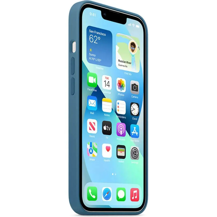 Чохол Silicone Case with MagSafe для Apple iPhone 13 Blue Jay AAA [77782] - фото 5