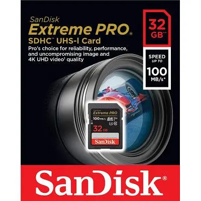 Карта памяти SanDisk 32GB SD class 10 UHS-I U3 V30 Extreme PRO (SDSDXXO-032G-GN4IN) - фото 4