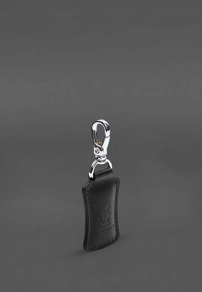 Кожаный брелок Premium Черный - фото 3