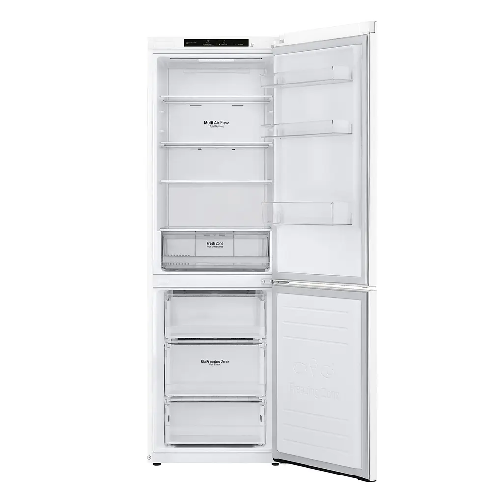 Холодильник LG 186x60х68 холодильное отделение 234 л морозильное отделение 107 л 2 дверь А+ NF белый (GC-B459SQCL) - фото 3