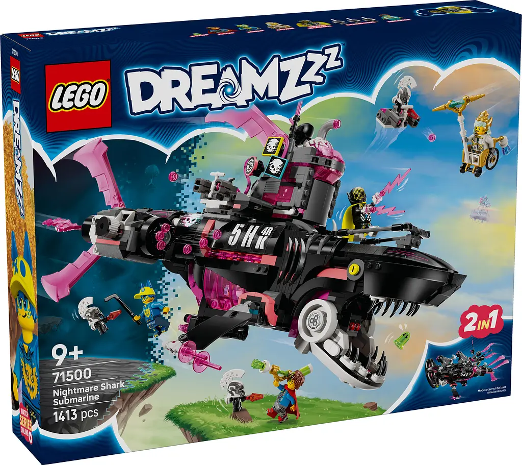 Конструктор LEGO DREAMZzz Ужасающая подлодка «Акула» 1413 деталей (71500) - фото 2