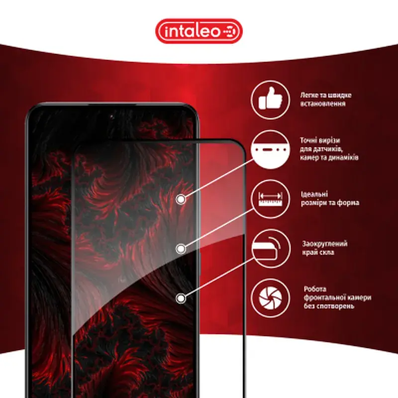 Скло захисне Intaleo Full Glue Xiaomi 13T Pro Black (1283126582622) - фото 3