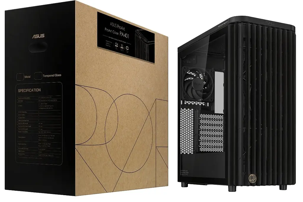Корпус Asus ProArt PA401 Wood Edition - Tempered Glass без БЖ (90DC00M0-B39000) Black - фото 11