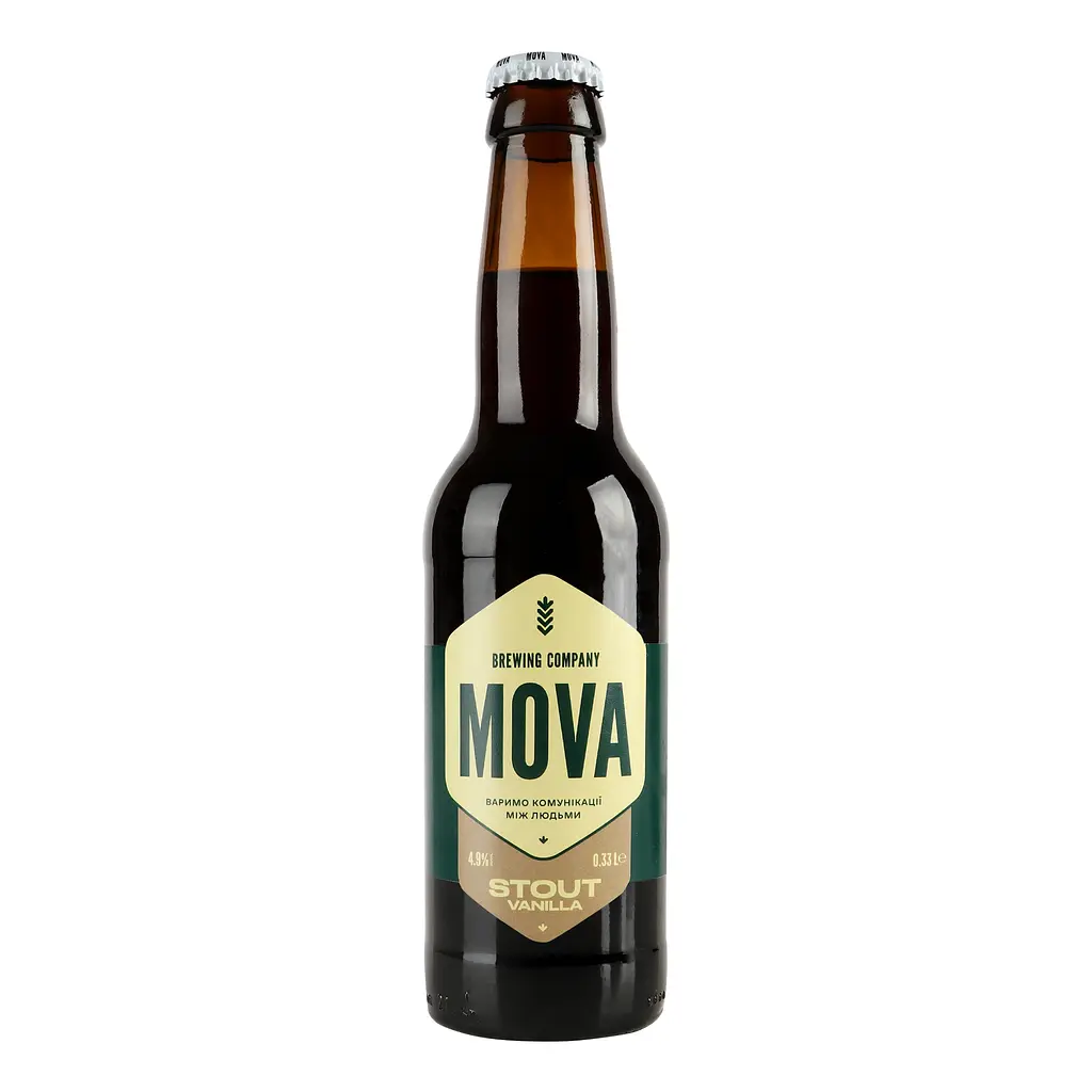 Пиво MOVA Stout Vanilla, темне, нефільтроване, 4,9%, 0,33 л - фото 2