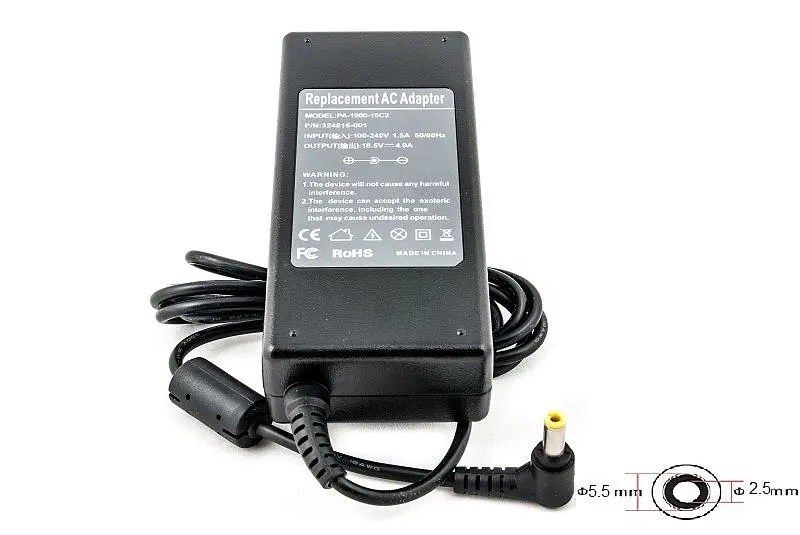 Блок живлення для ноутбуків PowerPlant HP 220V, 18.5V 90W 4.9A (5.5*2.5) (HP90E5525)
