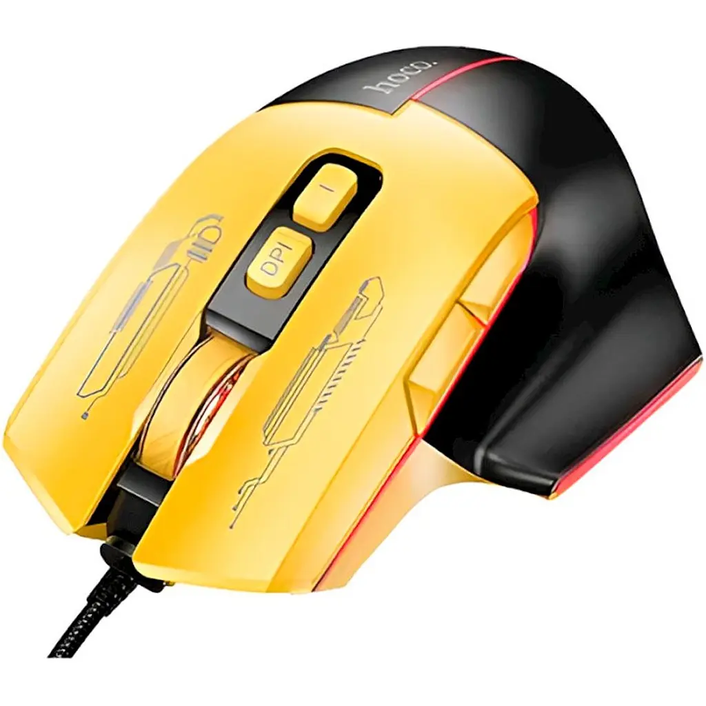 Миша Hoco GM31 Overlord Luminous Yellow [128614] - фото 2