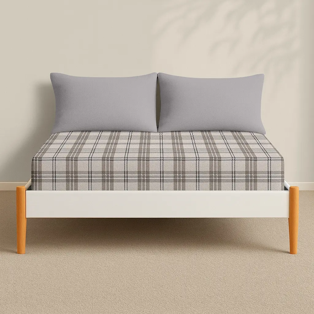 Набір простирадло на резинц фланель 80х160 SAND TARTAN COSAS (4822052502778) - фото 6