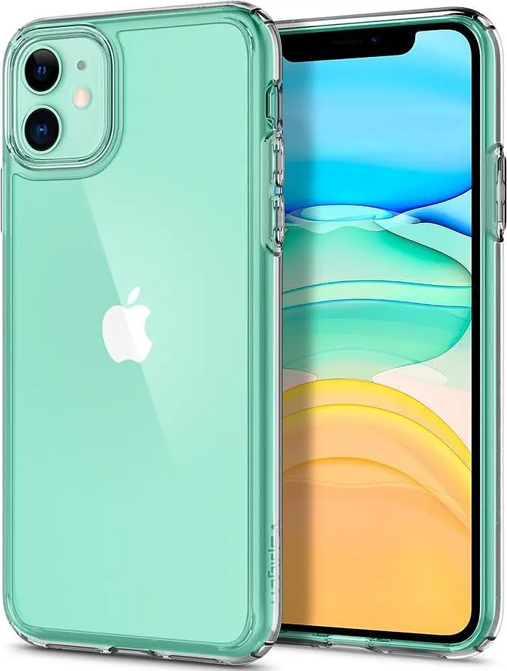 Оригінальний протиударний чохол для iPhone 11 Spigen Ultra Hybrid Crystal Clear 076CS27185 прозорий - фото 2