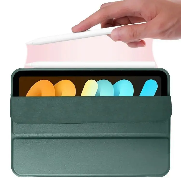 Чехол-книжка BeCover силиконовый для Apple iPad Mini 7 2024 Dark Green (712429) - фото 3