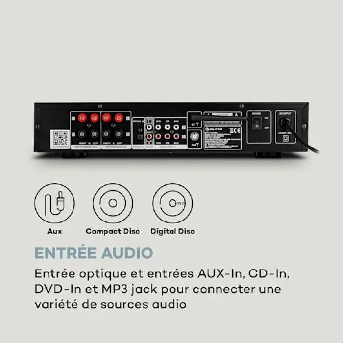 Усилитель Auna AMP-CD608 DAB Hifi Stereo 10035298 - фото 6