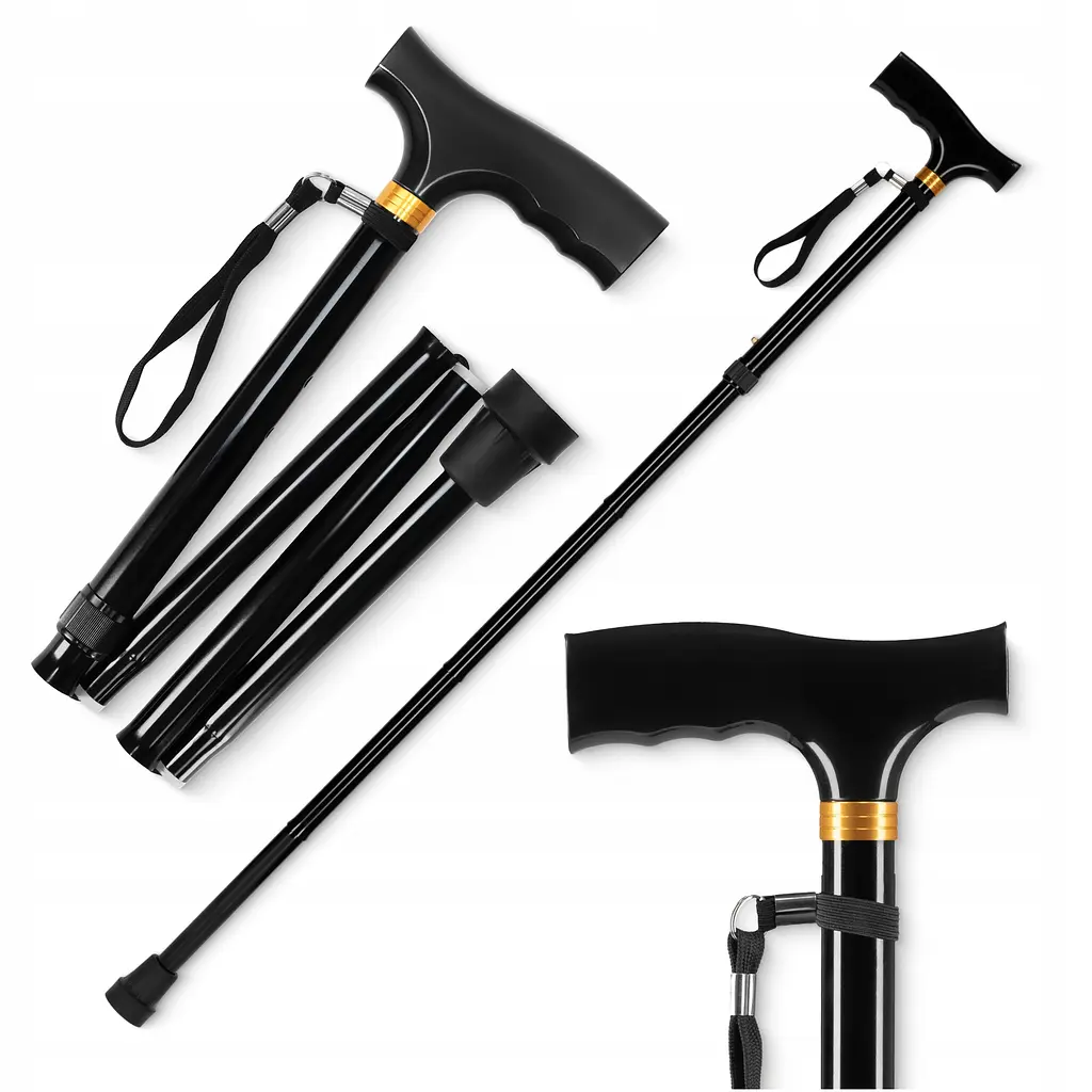 Тростина для ходьби 4FIZJO складна, регульована Black (P-5905973406482) - фото 2