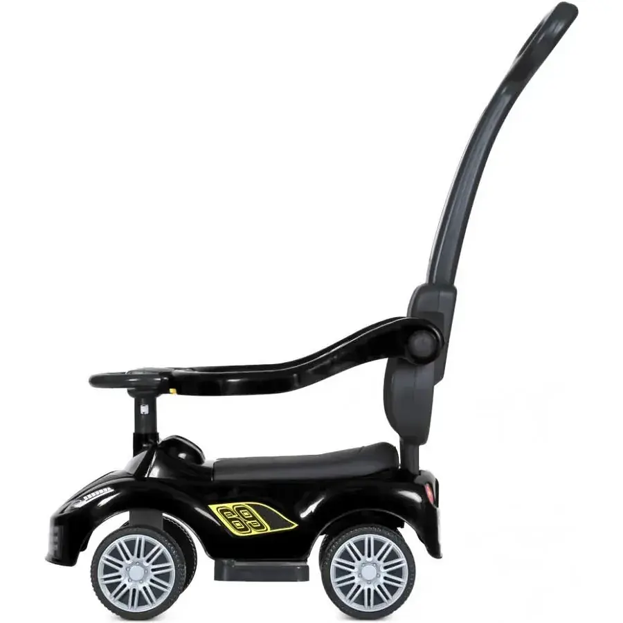 Дитяча каталка-толокар Bambi Racer M 5728L-2 з батьківською ручкою чорний - фото 4