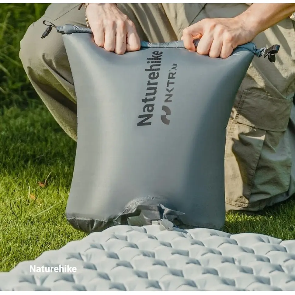 Гермомішок-насос універсальний для надування матраців та подушок Naturehike, сірий - фото 5